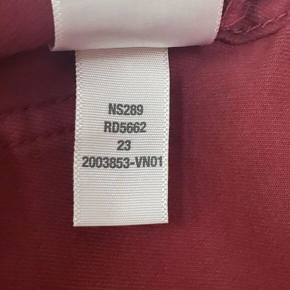 Madewell Emmett Wide-Leg Pants Women's Size 23 Claret Red Patch Pocket Edition - Picture 8 of 16